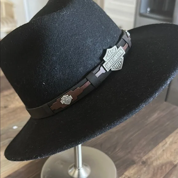 Harley-Davidson Black Fedora Hat s-l400.jpg main image 4